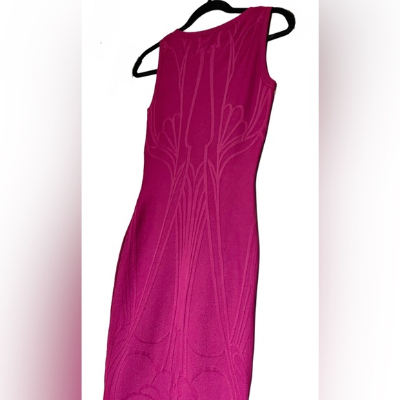 Gucci Late 2000s Collection Art Nouveau Print Knit Dress in Deep Pink Size XS - Picture 5 of 17